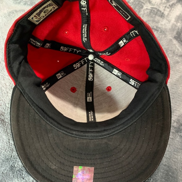 NBA Chicago Bulls New Era Fitted Hat size 7 RARE Alternate Color Way - Picture 4 of 5